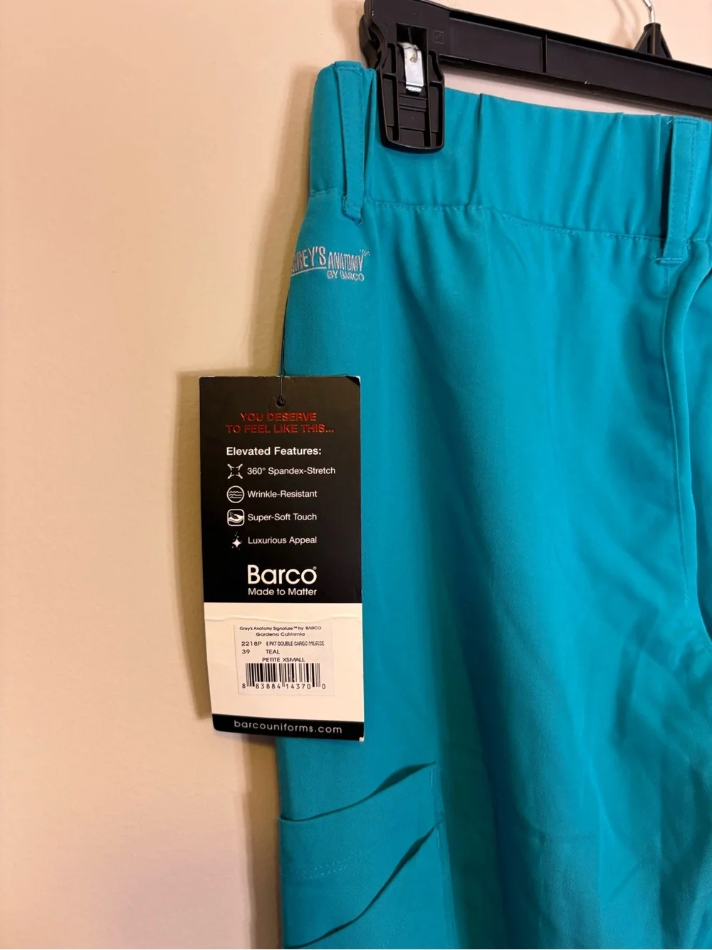 New Grey's Anatomy Teal Boot Cut Scrub Pants Women’s XS
